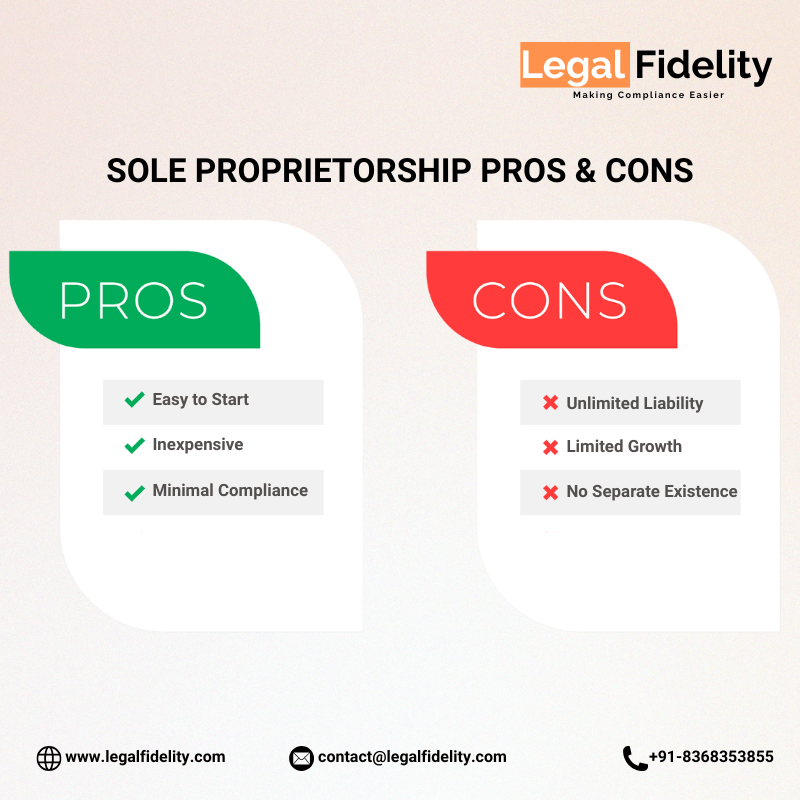 Pros n Cons of Sole Proprietorship Firm Registration
